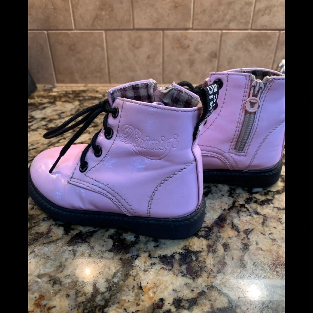 Dinimigi Soft Pink Toddler Ankle Boots